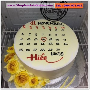 Bánh Sinh Nhật Cuốn Lịch - CL62